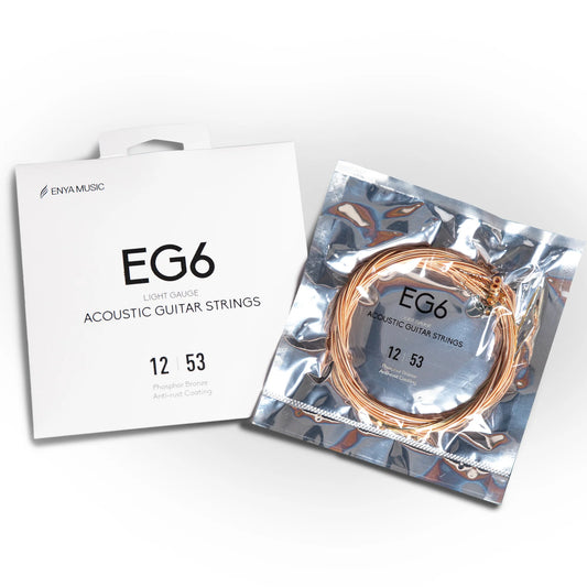 Enya EG6 acoustic guitar strings 12-53 pack