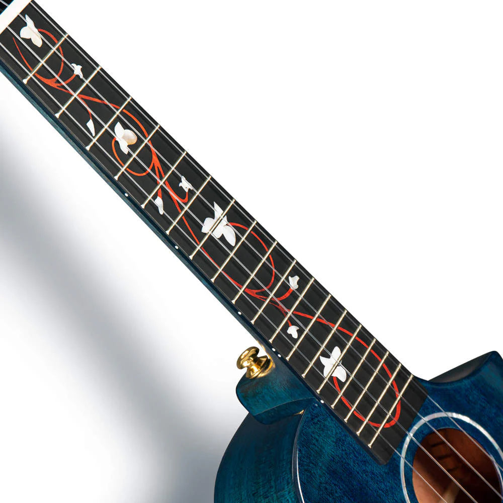 Enya EUT-M6 Blue All Solid Mahogany Tenor Ukulele