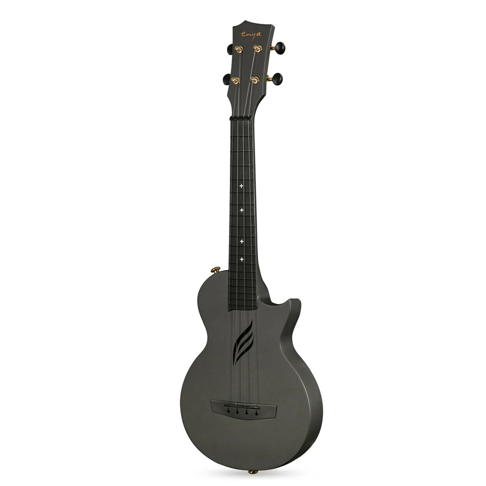 RockJam Carbon Fibre Ukulele met Case, Capo & Strap - Wit