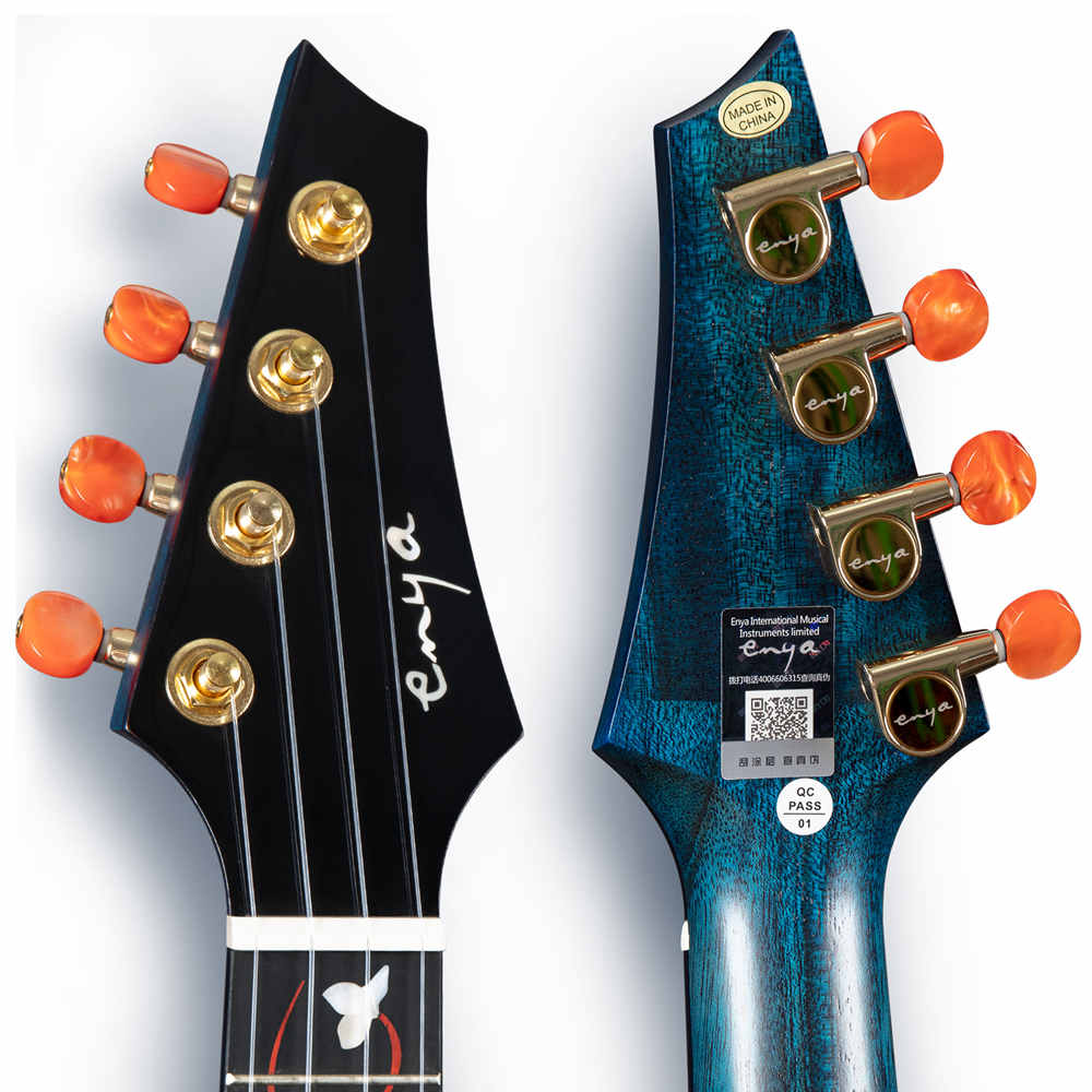 Enya EUT-M6 Blue All Solid Mahogany Tenor Ukulele