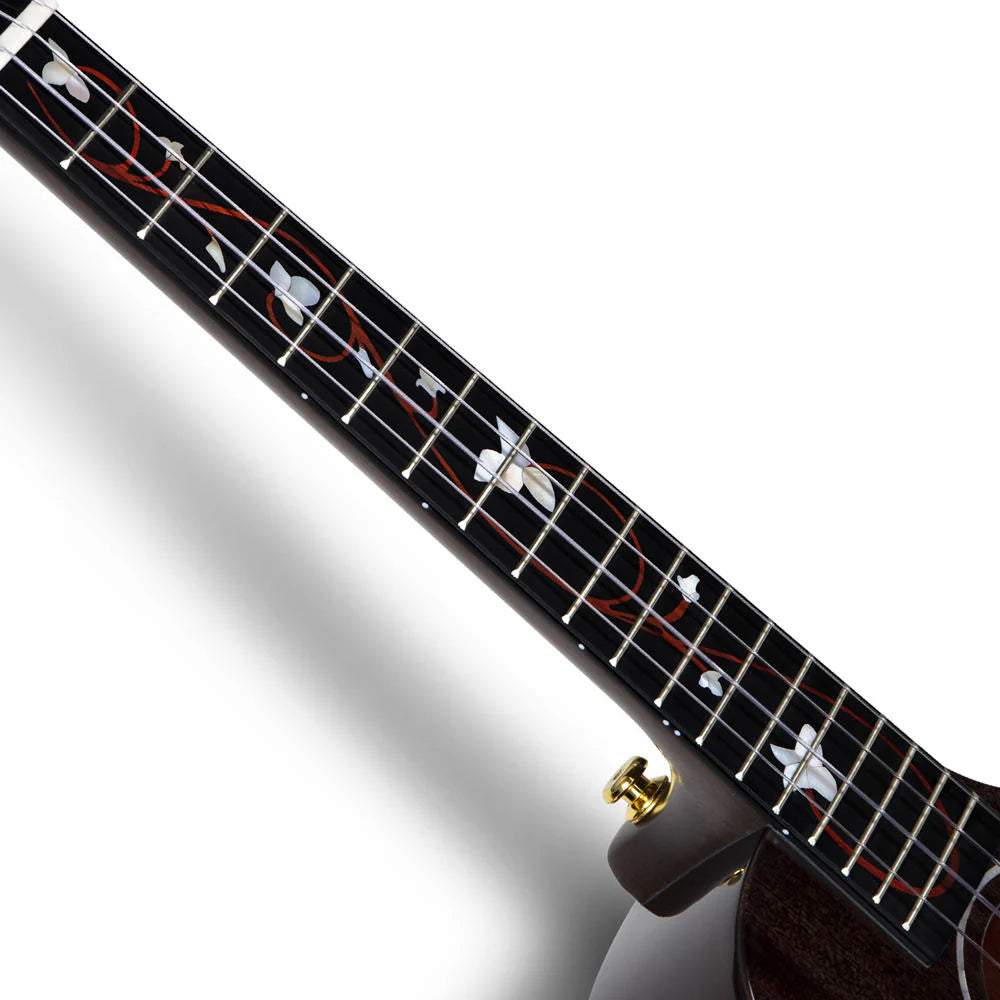 EUT-M6 BK All Solid Mahogany Tenor Ukulele with Bag and Accessories (Black)