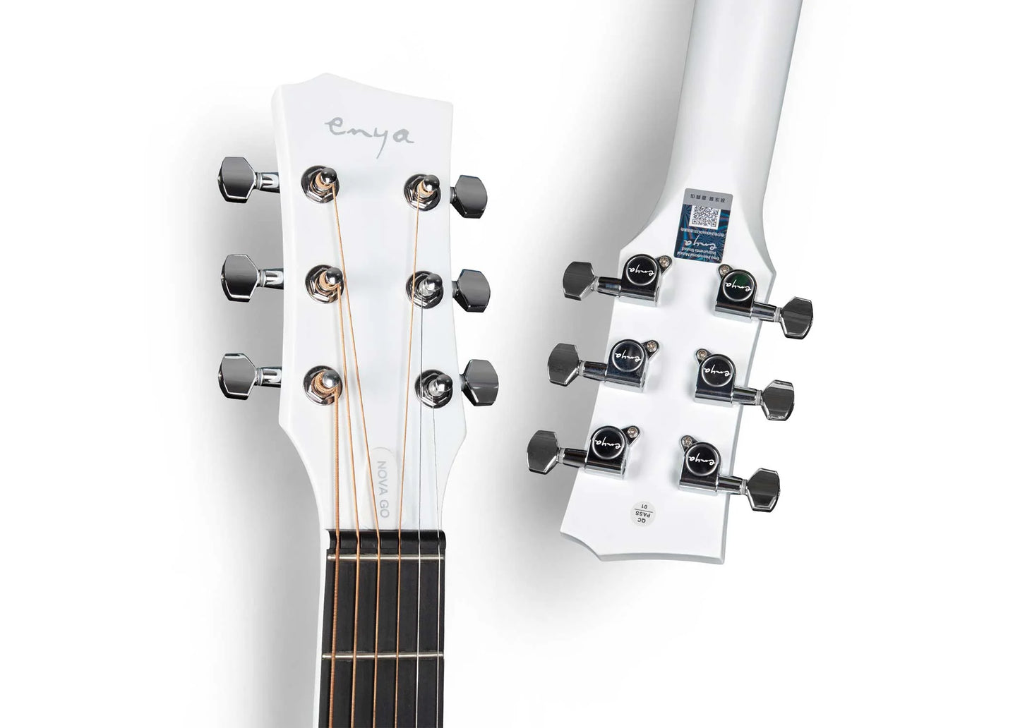 Enya Nova Go Carbon Fibre Guitar in White
