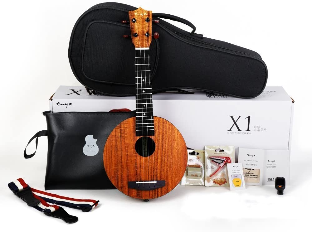Enya EUR-X1 HPL Round Koa Ukulele