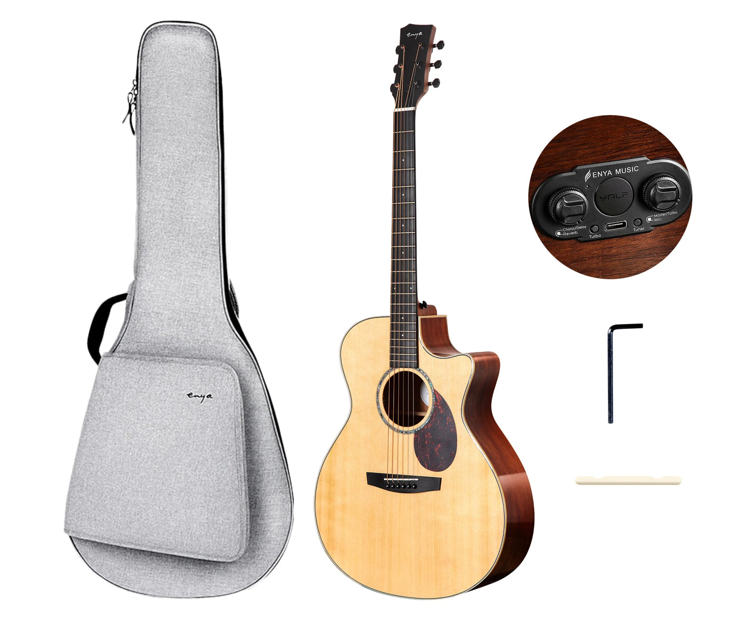 Enya EGA-Q1M EQ Natural Electro-Acoustic Guitar