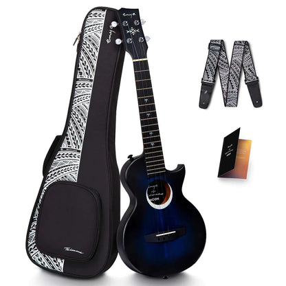 Enya Moon - Taimane Signature Blue Tenor Electro-Acoustic Ukulele