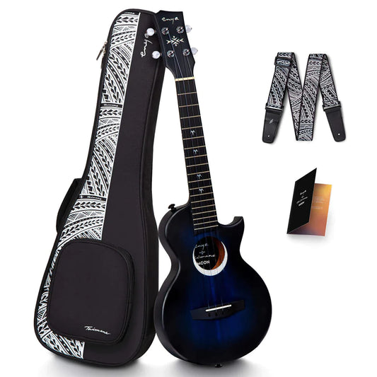 Enya Moon - Taimane Signature Blue Tenor Electro-Acoustic Ukulele