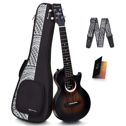 Enya Moon - Taimane Signature Black Tenor Electro-Acoustic Ukulele