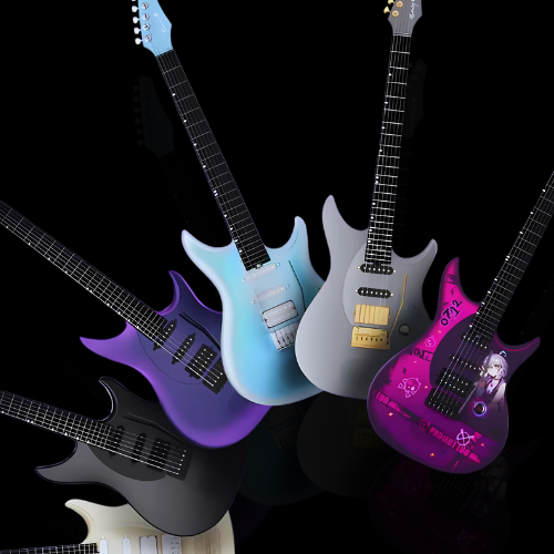 Enya Inspire Electric Smart Guitar in Midnight Grey
