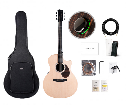 Enya EGA-X1 Pro Max EQ - 41" Cutaway SP1 Electro-Acoustic Guitar