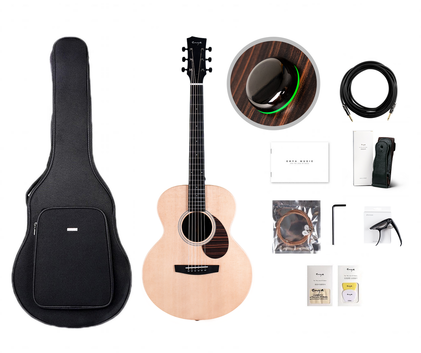 Enya EM X1 Pro Max Electro-Acoustic SP1 Guitar - 36 inch