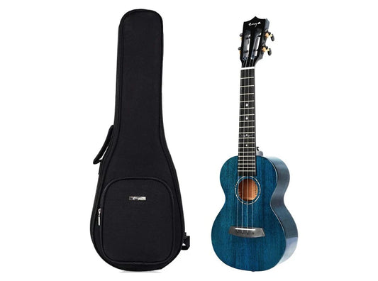 Enya EUC-MAD Blue Solid Mahogany Concert Ukulele