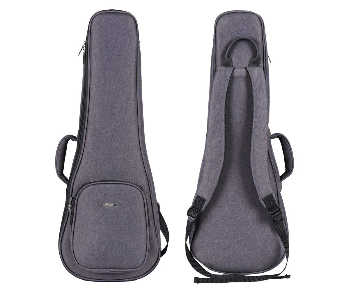 EUT-M6 BK All Solid Mahogany Tenor Ukulele with Bag and Accessories (Black)
