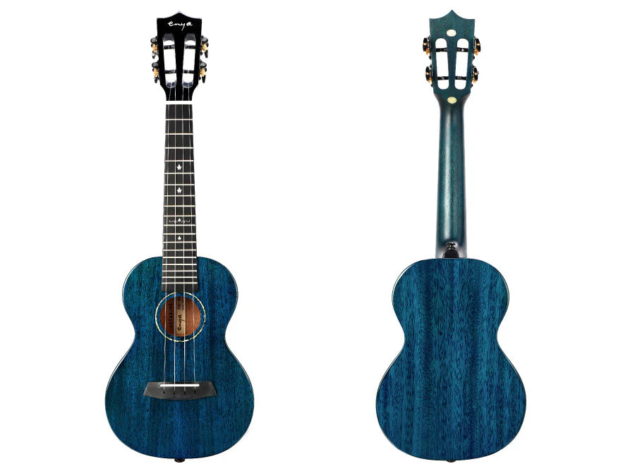Enya EUC-MAD Blue Solid Mahogany Concert Ukulele