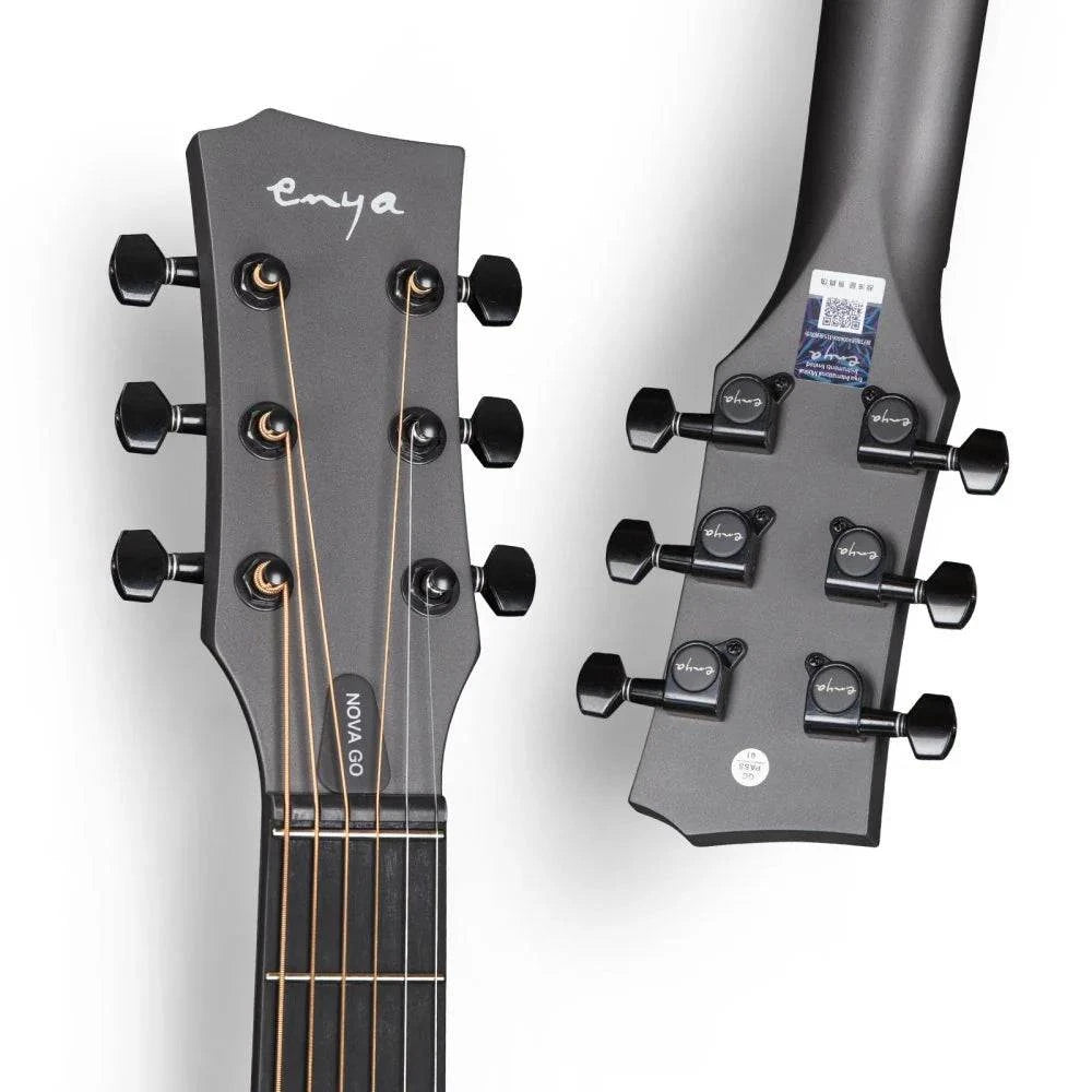 Enya Nova Go, Carbon Fibre Travel Guitar in Black | Enya Music UK