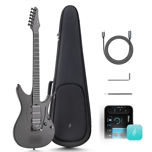 Enya Inspire Electric Smart Guitar in Black