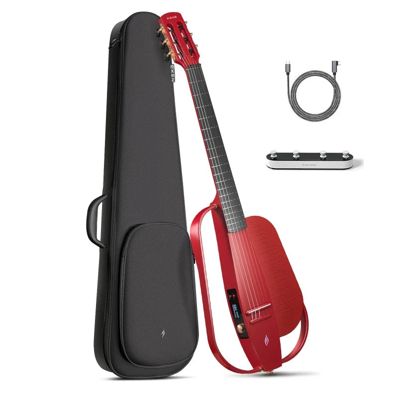 Enya NexG2N Smart Electric, Classical Guitar in Red