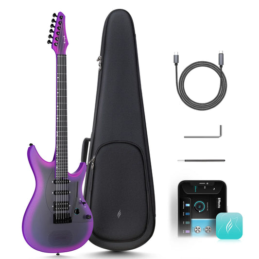 Enya Inspire Electric Smart Guitar in Royal Purple