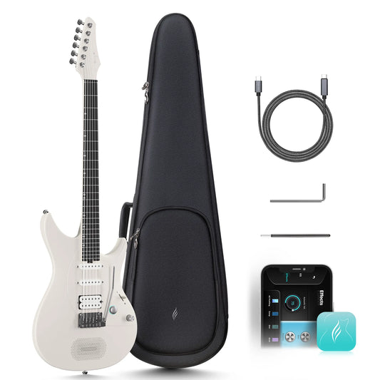 Enya Inspire Electric Smart Guitar in Ivory