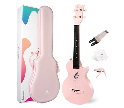Enya Nova U, Carbon Fibre, Pink Concert Ukulele