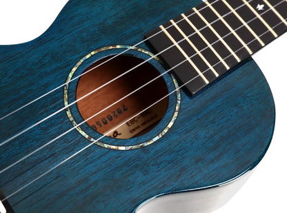 Enya EUC-25D Blue Solid Top Concert Ukulele - Enya Music UK