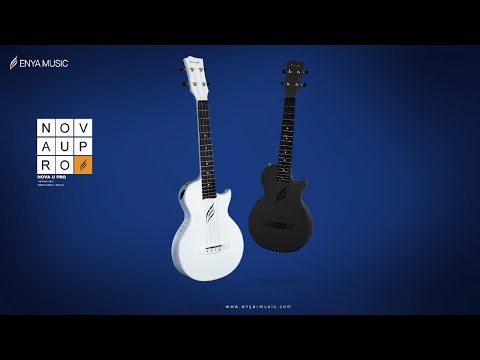 Enya Nova UE Pro, Carbon Fibre, White Electro-Acoustic, Tenor Ukulele