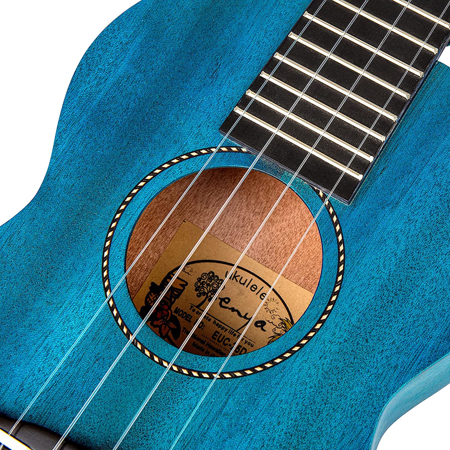 Enya EUC-25D Blue Solid Top Concert Ukulele - Enya Music UK
