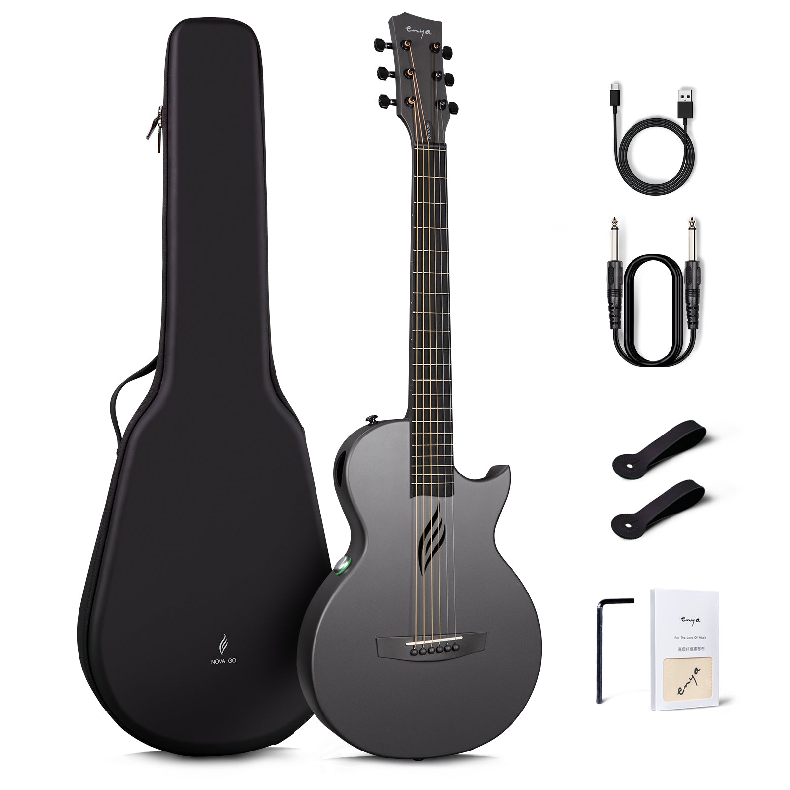 Enya Nova Go SP1 Carbon Fibre Electro-Acoustic Guitar in Black