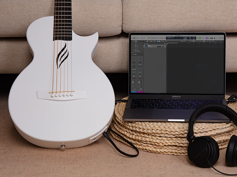 Nova Go SP1 White Carbon Fibre Electro-Acoustic Guitar